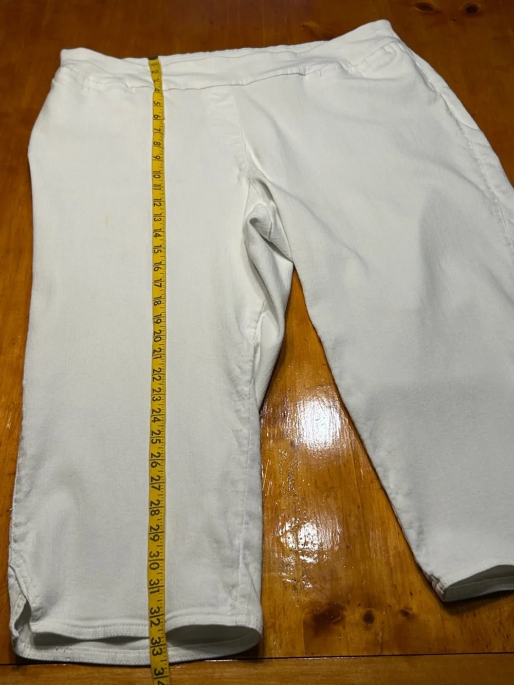 Westbound White Women's Stretch Pull-On Cropped Pants Spring Summer Classic - Picture 4 of 8